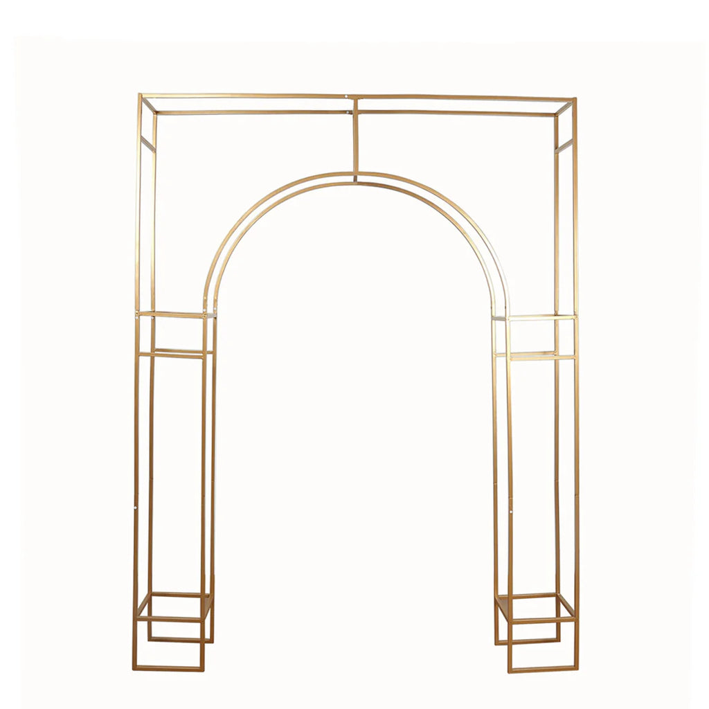 Metal Rectangular Wedding Arch in Gold/ 3D
