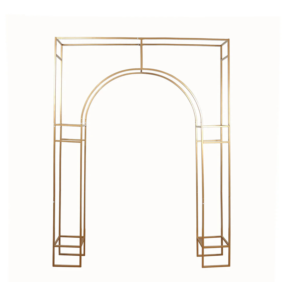 Metal Rectangular Wedding Arch in Gold/ 3D