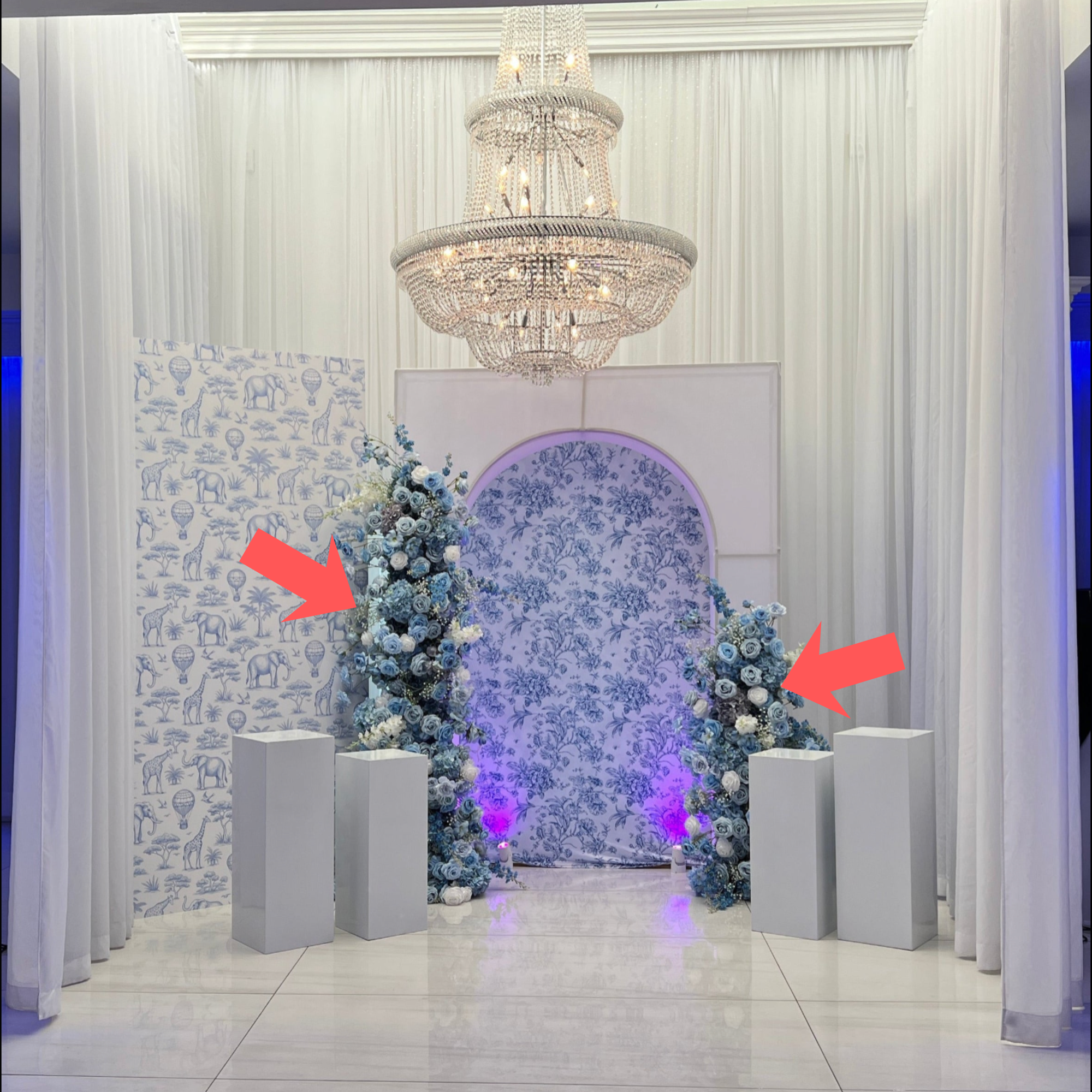 Blue Flower Arches Combo