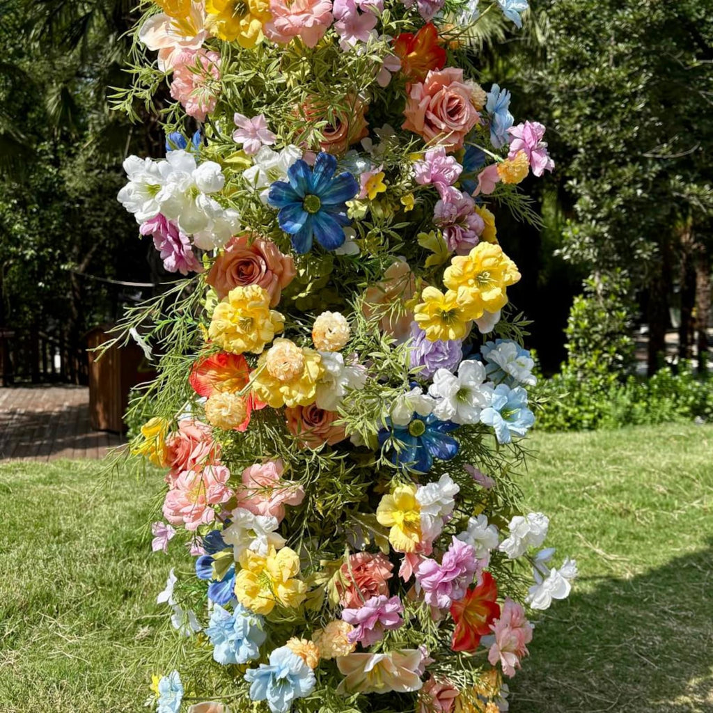 Garden Faux Floral Arch Round